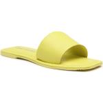 Dámské Kožené pantofle VERO MODA v žluté barvě z kůže ve velikosti 38 ve slevě 