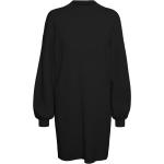 Dámské Pletené šaty VERO MODA v černé barvě ve velikosti XS s dlouhým rukávem mini udržitelná móda 