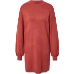 Dámské Pletené šaty VERO MODA v červené barvě ve velikosti XL s dlouhým rukávem ve slevě udržitelná móda 