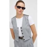 Dámské Designer Vesty BY MALENE BIRGER v šedé barvě z viskózy ve velikosti 10 XL 