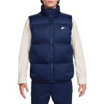 Pánské Bundy s kapucí Nike v modré barvě z polyesteru ve velikosti XXL s kapucí ve slevě plus size 