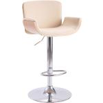 Barové židle VidaXL ve smetanové barvě v elegantním stylu z koženky 