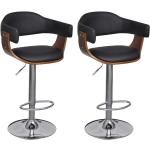 Barové židle VidaXL v černé barvě z koženky 2 ks v balení 
