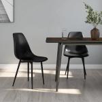 Jídelní židle VidaXL v černé barvě v minimalistickém stylu 2 ks v balení 