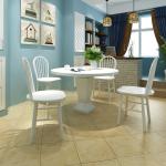 Jídelní židle VidaXL v bílé barvě v rustikálním stylu ze dřeva 4 ks v balení 