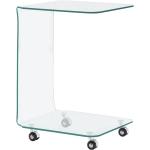 Konferenční stolky VidaXL v minimalistickém stylu ze skla s kolečky 