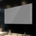 Zrcadla na zeď VidaXL ve stříbrné barvě osvětlené 