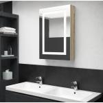 Zrcadlové skříňky VidaXL v hnědé barvě v moderním stylu z MDF 