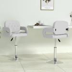 Jídelní židle VidaXL v bílé barvě z koženky 2 ks v balení 