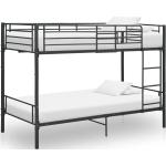 Patrové postele VidaXL v černé barvě v elegantním stylu z kovu 
