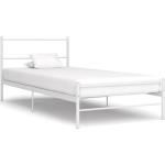 Jednolůžkové postele VidaXL v bílé barvě v contemporary stylu z kovu 