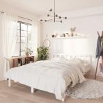 Dvoulůžkové postele VidaXL v bílé barvě z borovice 