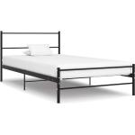 Jednolůžkové postele VidaXL v černé barvě v contemporary stylu z kovu 