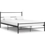 Dvoulůžkové postele VidaXL v černé barvě v contemporary stylu z kovu 