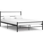Dvoulůžkové postele VidaXL v černé barvě v elegantním stylu z kovu 