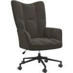 Kancelářské židle VidaXL v šedé barvě v moderním stylu prošívané ze sametu s nastavitelným opěradlem 