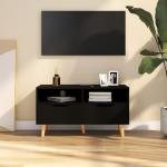 TV skříňky VidaXL v černé barvě ze dřeva 