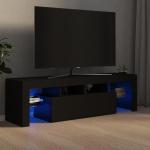 TV skříňky VidaXL v černé barvě v moderním stylu ze dřeva 