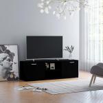 TV stolky VidaXL v černé barvě v moderním stylu ze dřeva 