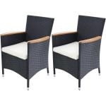 Židle VidaXL v černé barvě v moderním stylu z akácie 2 ks v balení 