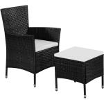 Jídelní židle VidaXL v černé barvě čalouněné 