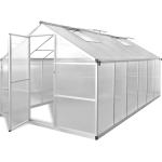 vidaXL Zpěvněný hliníkový skleník se základním rámem 9,025 m²