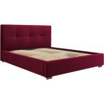 Dvoulůžkové postele v bordeaux červené v elegantním stylu s úložným prostorem 