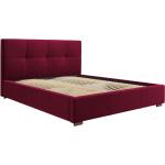 Dvoulůžkové postele v bordeaux červené v elegantním stylu s úložným prostorem 