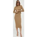 Dámské Designer Pouzdrové sukně Michael Kors v hnědé barvě Merino ve velikosti L ve slevě 