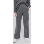 Vlněné kalhoty MAX&Co. dámské, šedá barva, široké, high waist