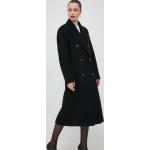 Dámské Klasické kabáty v černé barvě z vlny ve velikosti 10 XL 