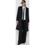 Dámské Klasické kabáty Boss v námořnicky modré barvě z vlny ve velikosti 10 XL 