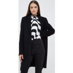 Dámské Designer Klasické kabáty Calvin Klein v černé barvě z vlny ve velikosti 9 XL ve slevě 