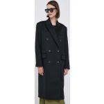 Dámské Designer Klasické kabáty Calvin Klein v černé barvě z vlny ve velikosti 10 XL ve slevě 
