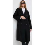 Dámské Klasické kabáty Karl Lagerfeld v černé barvě z vlny ve velikosti 10 XL 