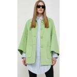 Dámské Klasické kabáty v zelené barvě z vlny ve velikosti S 