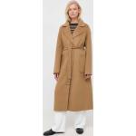 Dámské Designer Klasické kabáty Michael Kors v hnědé barvě z vlny ve velikosti S ve slevě 