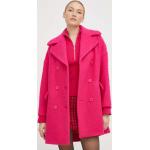 Dámské Klasické kabáty REDValentino v růžové barvě z vlny ve velikosti 10 XL 
