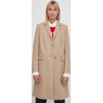 Dámské Klasické kabáty Tommy Hilfiger v béžové barvě z vlny ve velikosti 10 XL 