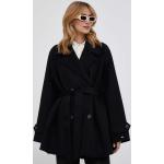 Dámské Klasické kabáty Tommy Hilfiger v černé barvě z vlny ve velikosti Oversize 