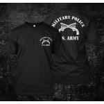 Vojenská policie Unisex trička US Army na zakázku vzadu a vpředu