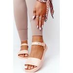 Dámské Sandály bez podpatku Zaxy ve světle béžové barvě z gumy ve velikosti 39 ve slevě na léto 