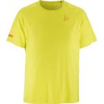 Pánská  Trička na běhání Craft v žluté barvě ve velikosti XXL s krátkým rukávem plus size 