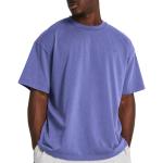 Pánská  Trička s krátkým rukávem Under Armour ve fialové barvě z bavlněné směsi ve velikosti XXL s krátkým rukávem plus size 