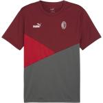 Pánská  Trička s krátkým rukávem Puma v červené barvě ve velikosti S s krátkým rukávem s motivem AC Milan ve slevě 