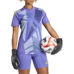 Dámské Fotbalové dresy adidas ve fialové barvě ve velikosti XS s krátkým rukávem 