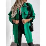 Dámské Klasické kabáty Wayfarer v zelené barvě z polyesteru ve velikosti S dlouhé ve slevě na podzim 