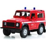 Autíčka Welly z kovu s motivem Land Rover s tématem hasiči 