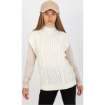 Dámské Pletené svetry FashionHunters v bílé barvě ve velikosti S - Black Friday slevy 