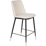 Barové židle white label living ve zlaté barvě v minimalistickém stylu z látky s nohami lakované 